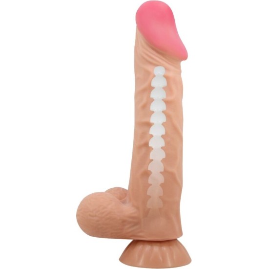 Pretty Love High Grade PRETTY LOVE - BĪDĀMĀS ĀDAS SĒRIJA REĀLISTS DILDO AR BĪDĀMĀM ĀDAS SŪCEKUSĒM 24 CM