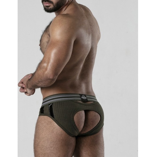 Locker Gear CUECA BACKROOM BOTTOMLESS CAQUI - 46 3XL