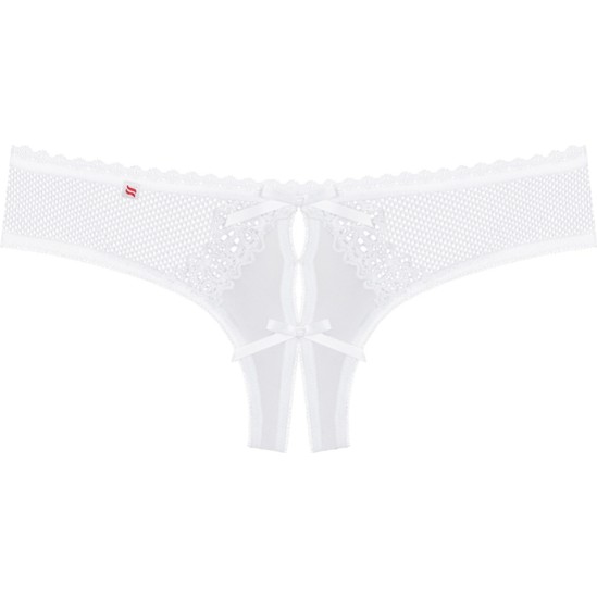 Obsessive TANGA ALABASTRA CROTCHLESS BRANCA - 40-42 L/XL