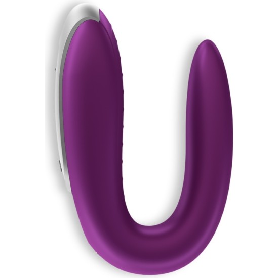 Satisfyer dubults jautrs VIBRATORS AR LIETOTNES PURPU KRĀSU