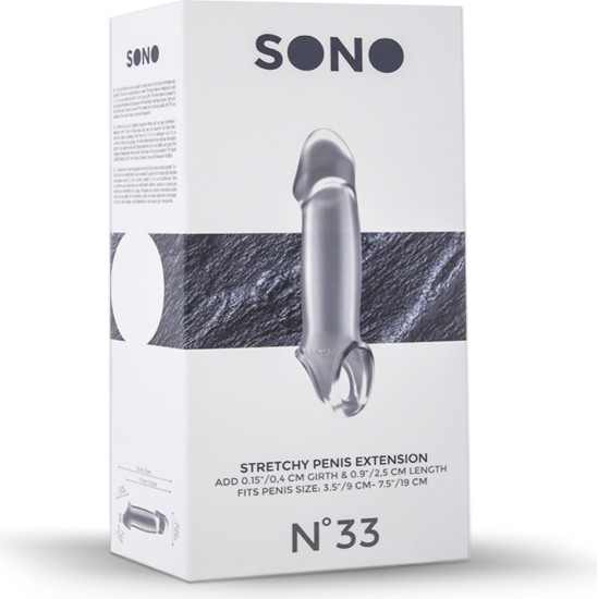 Sono N?33 PENIS SLEEVE WITH EXTENSION TRANSPARENT