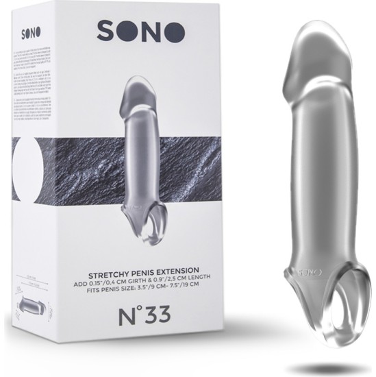 Sono N?33 PENIS SLEEVE WITH EXTENSION TRANSPARENT