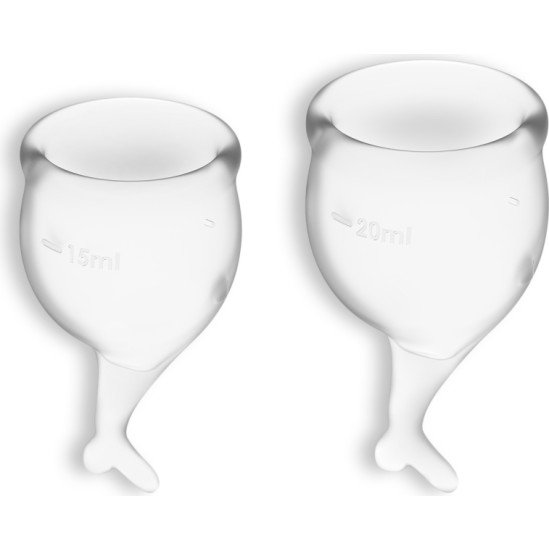 Satisfyer FEEL SECURE 2 MENSTRUAL CUPS SET CLEAR