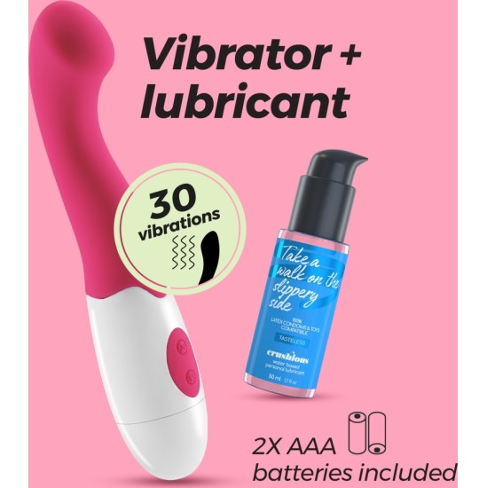 Crushious RATIŅU VIBRATORS AR IEKĻAUTAS ŪDENS BĀZES LUBRIKANTS