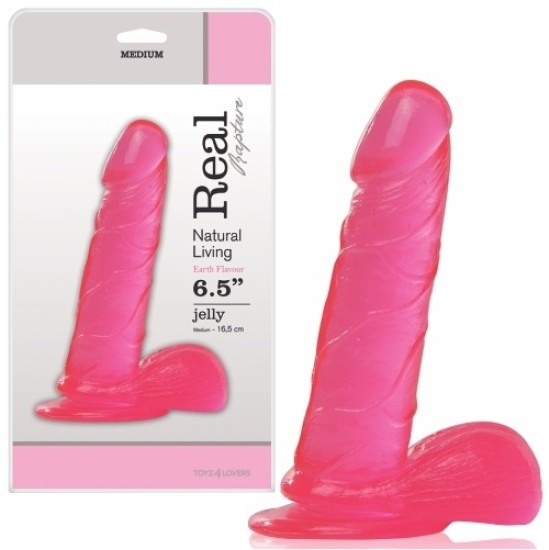 Toyz4Lovers REAL RAPTURE EARTH FLAVOUR DILDO 6,5'' ROZĀ