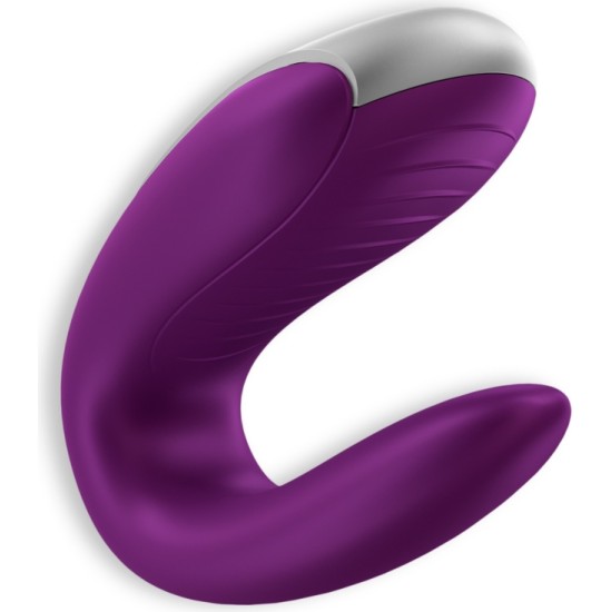 Satisfyer dubults jautrs VIBRATORS AR LIETOTNES PURPU KRĀSU