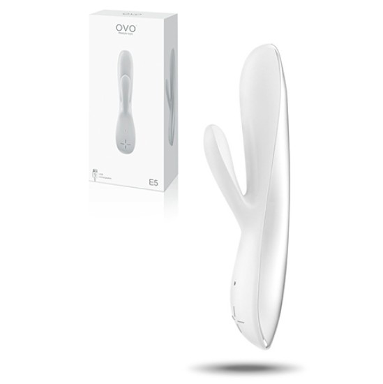 OVO E5 UZLĀDĒJAMS VIBRATORS BALTS