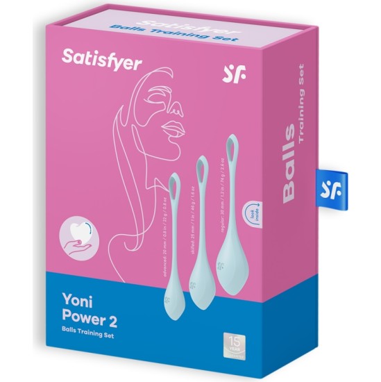 Satisfyer YONI POWER 2 3-PCS SET BLUE