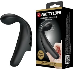 Pretty Love Flirtation PRETTY LOVE - ВИБРАТОР BLACK GORGON НАПЕРСТОК