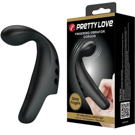 Pretty Love Flirtation PRETTY LOVE - BLACK GORGON VIBRATOR THIMBLE