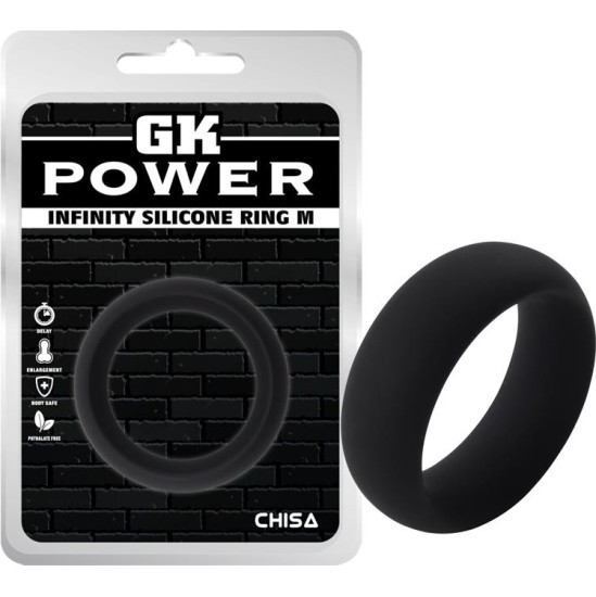 Chisa Infinity Silicone Ring M Black