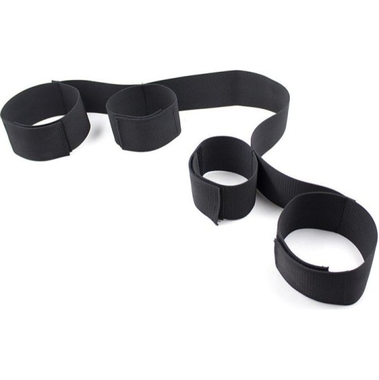 Ohmama Fetish SPREADER SOFT BAR FULL NYLON WRIST RESTRAINTS