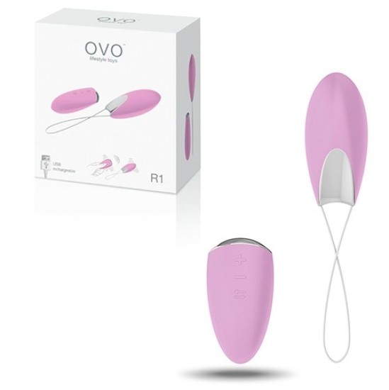 OVO EXCLUSIVE PACK R1 RECHARGEABLE VIBRATING EGG PINK WITH FREE TESTER AND CRUSHIOUS WATERBASED LUBRICANT 250ML