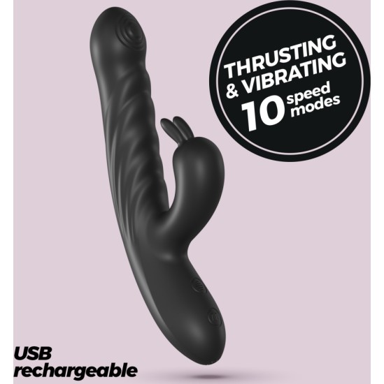 Crushious LAPIN THRUSTING RabbIT VIBRATOR BLACK