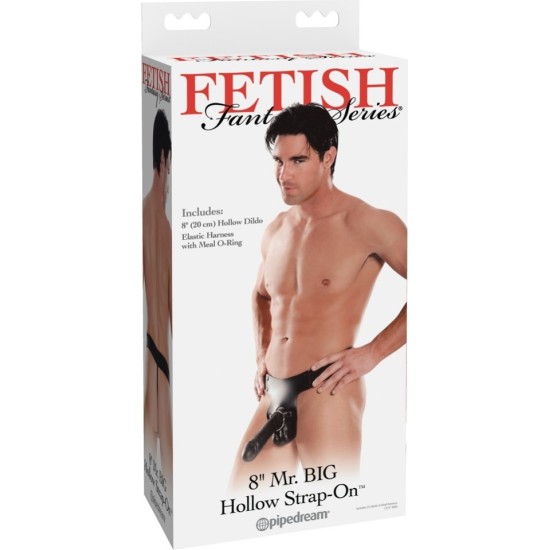 Fetish Fantasy Series 8'' MR. BIG HOLLOW STRAP-ON BLACK