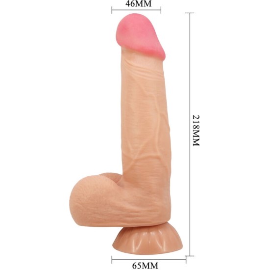 Pretty Love High Grade PRETTY LOVE - BĪDĀMĀS ĀDAS SĒRIJA REĀLISTS DILDO AR BĪDĀMĀM ĀDAS SŪKCUSĒM 21,8 CM