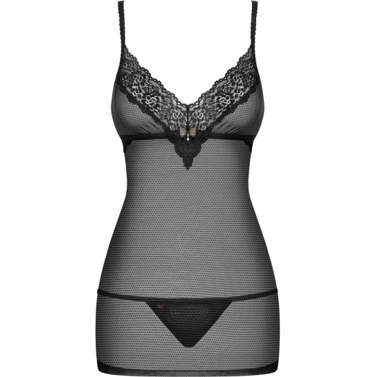 Obsessive ÖÖsärk ja stringid 852-CHE, MUST – 40-42 L/XL