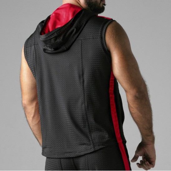 Locker Gear VEST LOOK AT HARDER HOODY RED — 36 S