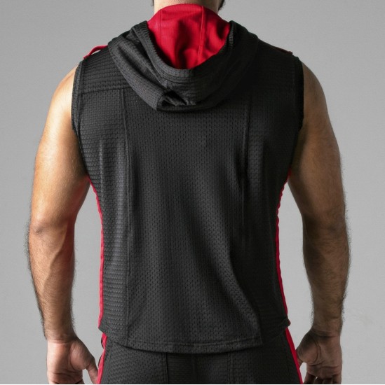 Locker Gear VEST LOOK AT HARDER HOODY RED — 36 S