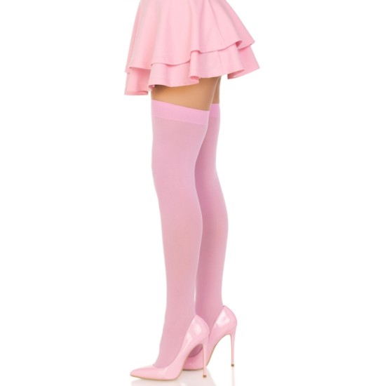 Leg Avenue Hosiery LEG AVENUE - NYLON THIGH HIGHS PINK