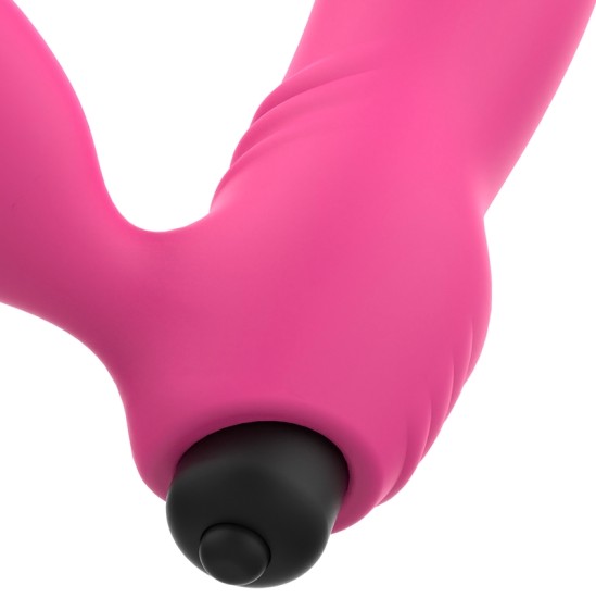 Ohmama Vibrators OHMAMA - BIX DOUBLE STIMULATION VIBRATOR XMAS EDITION ROŽINĖ