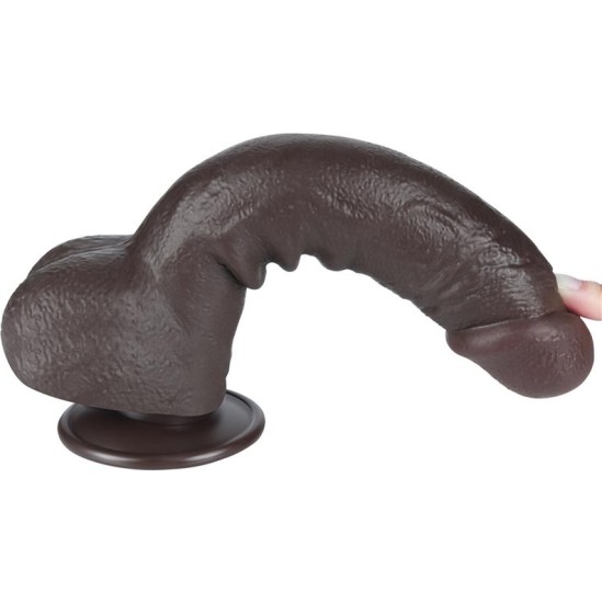 Lovetoy Bīdāmā āda divslāņu dildo 9.5