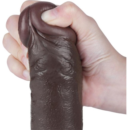 Lovetoy Bīdāmā āda divslāņu dildo 9.5