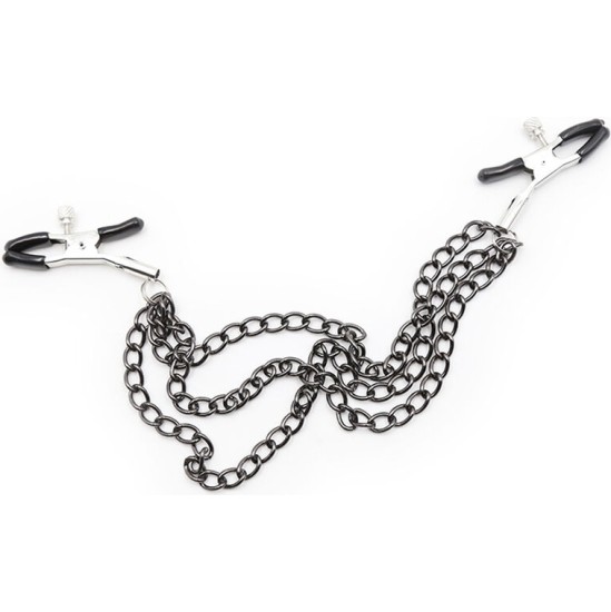 Ohmama Fetish NIPPLE Clamps WITH BLACK CHAINS