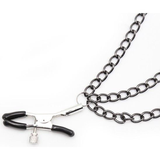 Ohmama Fetish NIPPLE Clamps WITH BLACK CHAINS