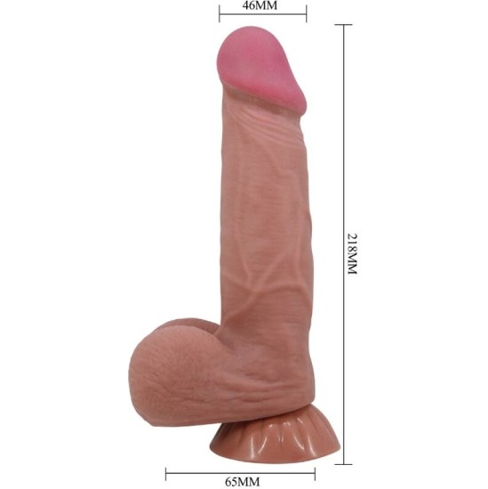 Pretty Love High Grade PRETTY LOVE - BĪDĀMĀS ĀDAS SĒRIJA REĀLISTS DILDO AR BŪDĀM BRŪNU ĀDAS SŪCĒŠANU 21,8 CM