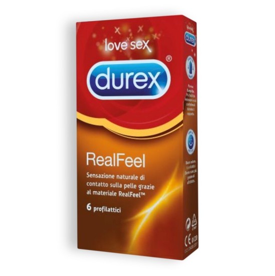 Durex REAL FEEL PREzervatyvai 6 VIENETAI