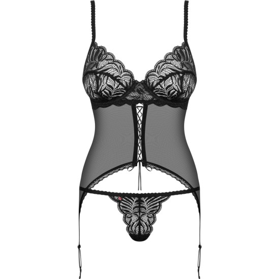 Obsessive CONTICA BLACK KORSETAS IR Apatiniai - 40-42 L/XL