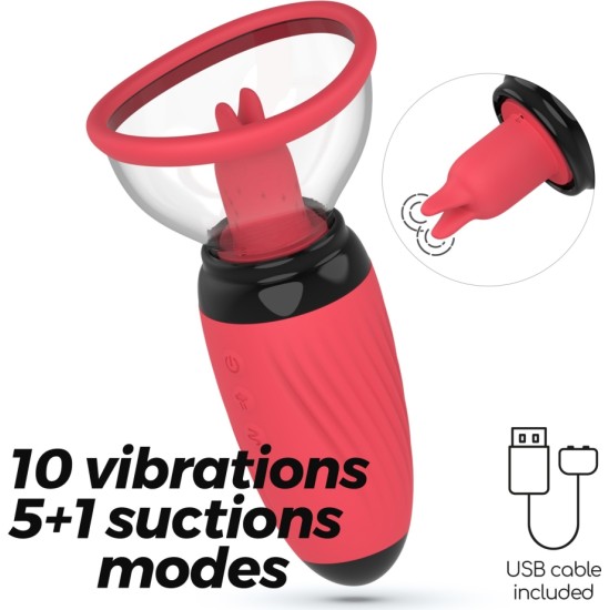 Crushious SCARLET VULVA PUMP UZLĀDĒJAMS STIMULATORS