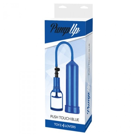 Toyz4Lovers PUSH TOUCH PENIS PUMP BLUE