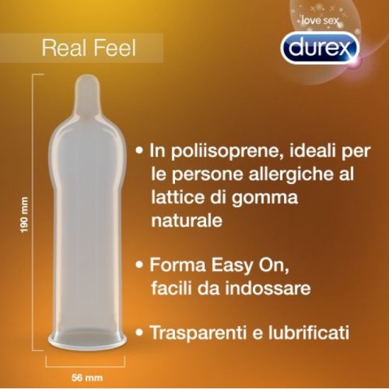 Durex REAL FEEL PREzervatyvai 6 VIENETAI