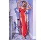 Chilirose NAKTINĖS MARŠKINĖLIAI IR TIRŠTELĖS CR-4371 RED - 42 XL