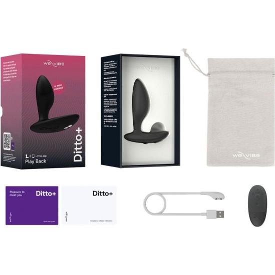 We-Vibe DITTO+ ANĀLĀS PLŪZAS VIBRATORS, MELNS