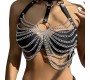 Subblime Fetish SUBBLIME - CHEST HARNESS WITH BIG RING CHAINS ONE SIZE