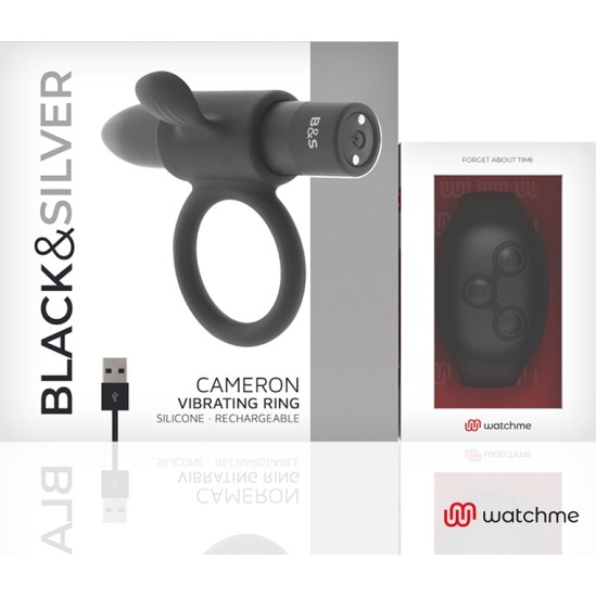 Black&Amp;Silver CAMERON REMOTE CONTROL COCKRING WATCHME