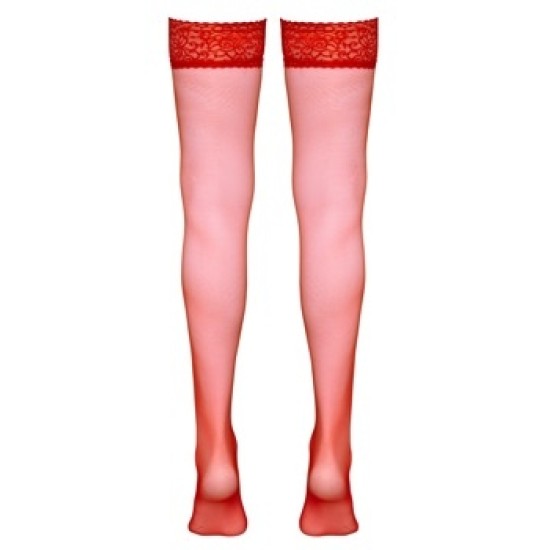 Cottelli Legwear Sarkanas pieturas zeķes 2