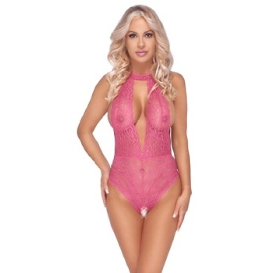 Cottelli Lingerie Боди открытое розовое L/XL