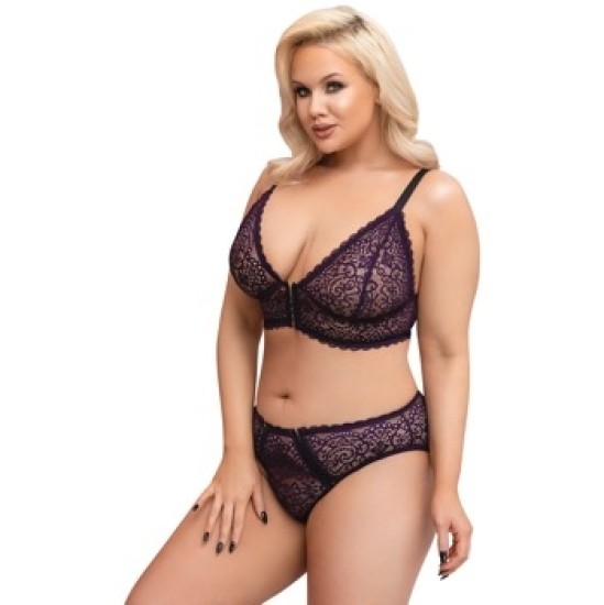 Cottelli Curves Bra Set purple XL