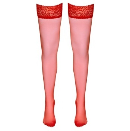 Cottelli Legwear Sarkanas pieturas zeķes 2