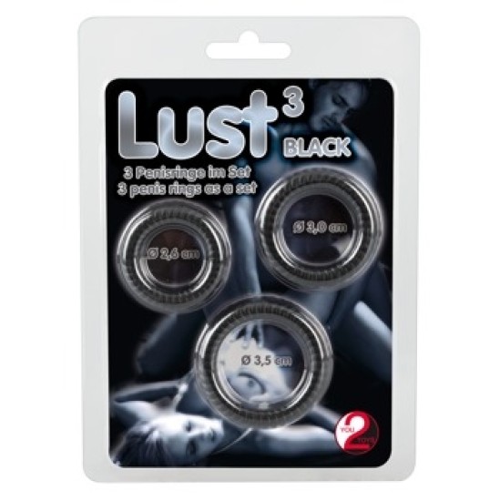 You2Toys Lust 3 Cock Rings black