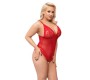 Cottelli Curves Crotchless Body red XL