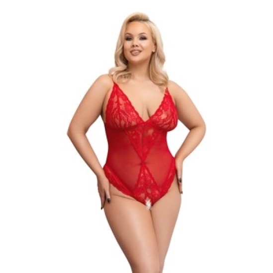 Cottelli Curves Боди без вырезов красное XL