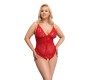 Cottelli Curves Crotchless Body punane XL