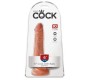 King Cock 6 Cock w Balls Tan