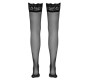 Cottelli Legwear Melnas piekaramās zeķes 5