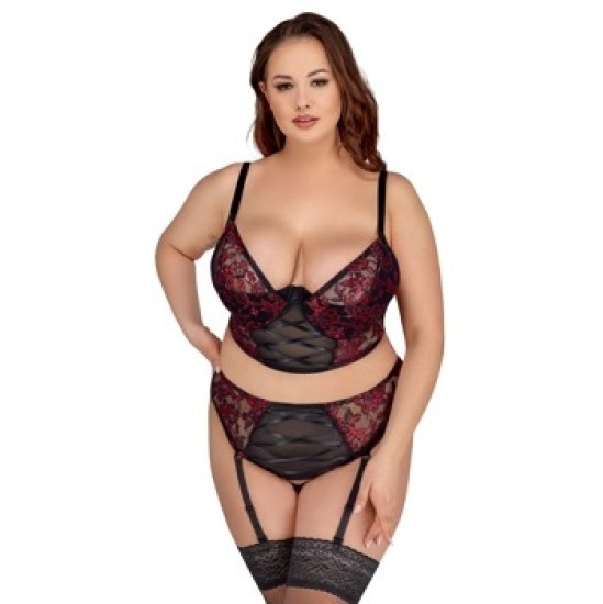 Cottelli Curves Bra Set black/red 95C/2XL